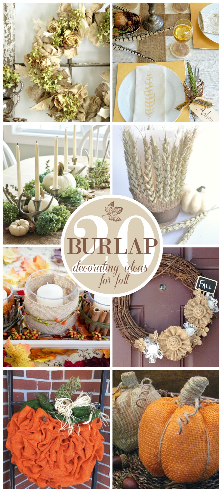Burlap sacks repurposed for crafts, decor and gift packaging